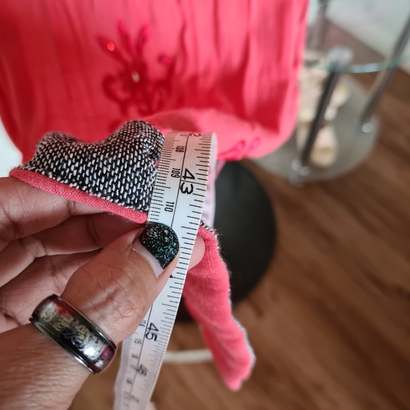 Embroidered Flower Large Pink Long Dress - Side Slits Pink Formal Dress - Picture 9 of 12